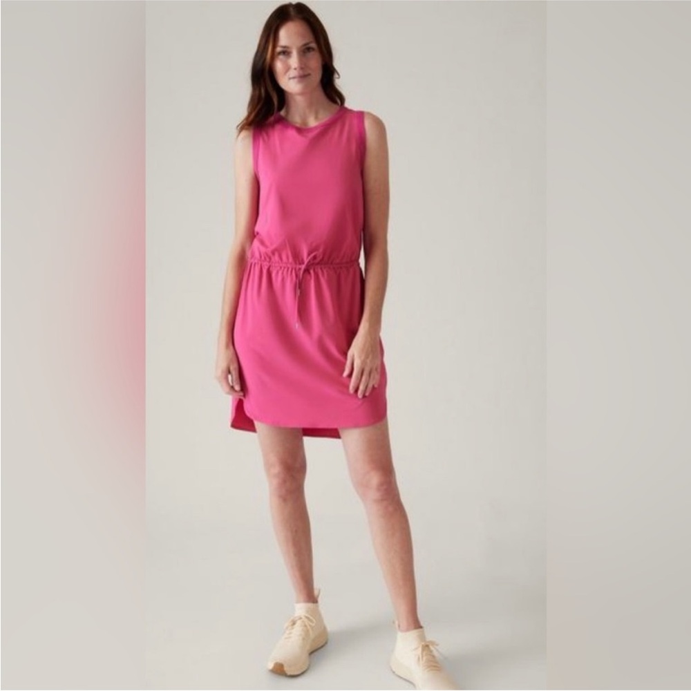 Athleta robe ribcon upf pink dress XS